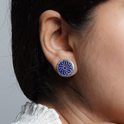 blue-enamel-flower-ear-studs
